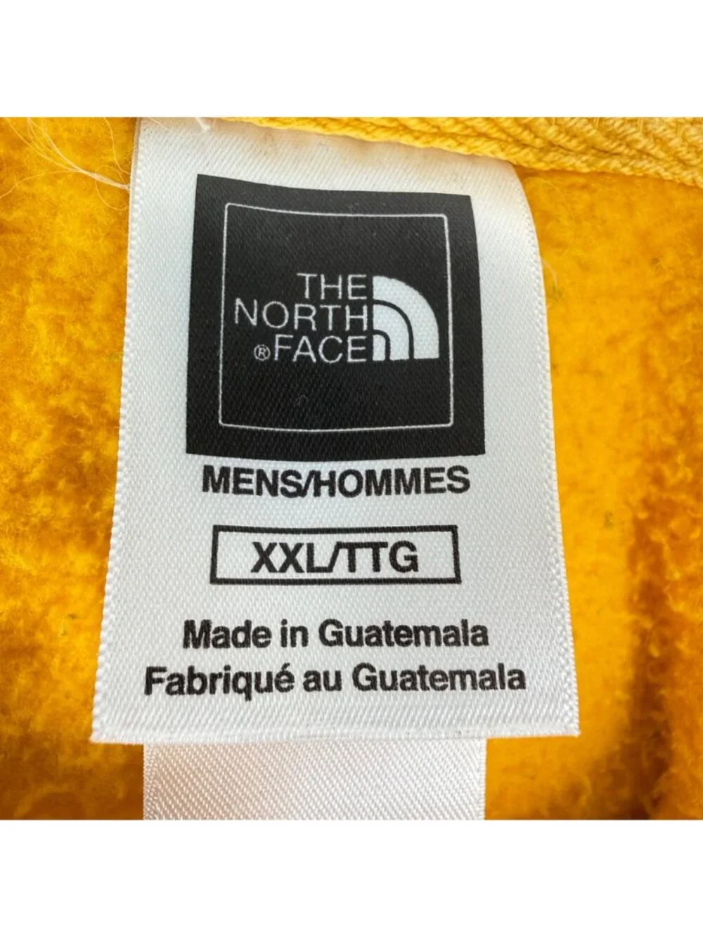 The North Face Men’s Pullover Hoodie Sweatshirt Yellow Red Logo‎ Size 2XL XXL